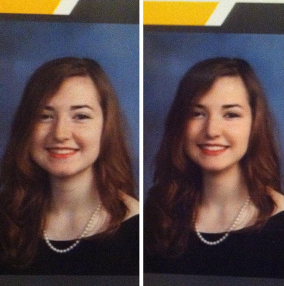 Student Noticed Something Odd About Her Yearbook Photo When She Got It Back 