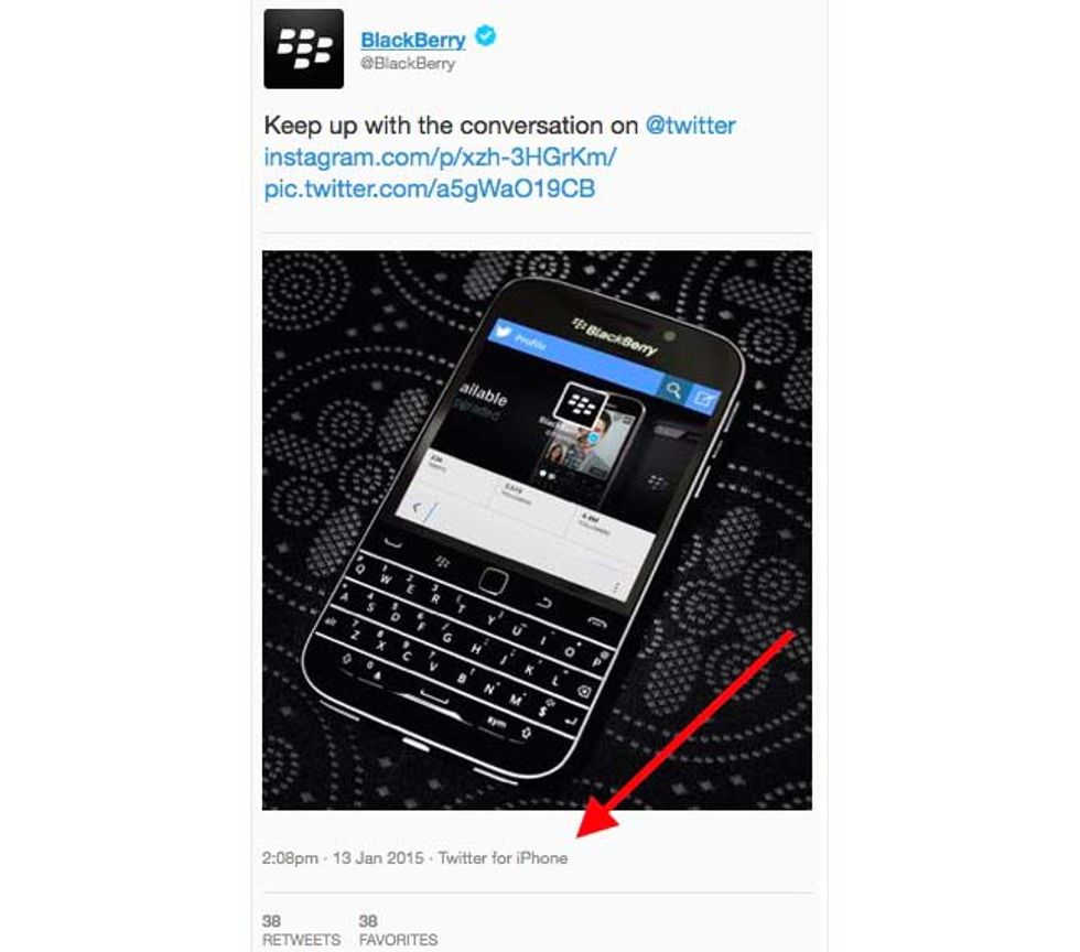 Take a Look at the Embarrassing Mistake BlackBerry Made in a Tweet Promoting Their Twitter App