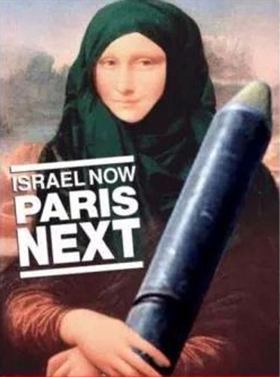 Israeli Embassy Tweets, Then Deletes, Image of 'Mona Lisa' in a Headscarf With a Missile