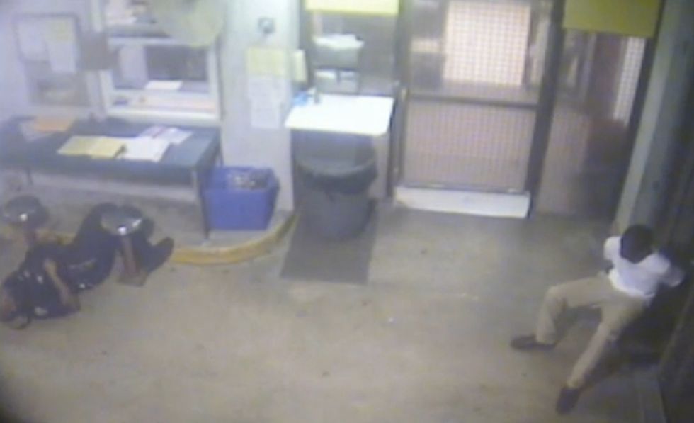 Teen Is Sitting as Officer Booking Him Collapses With a Heart Attack. What the Young Man Did While Handcuffed Has Earned Him High Praise.