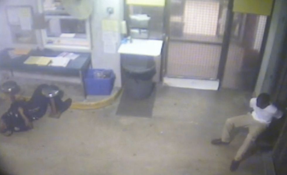 Teen Is Sitting as Officer Booking Him Collapses With a Heart Attack. What the Young Man Did While Handcuffed Has Earned Him High Praise.