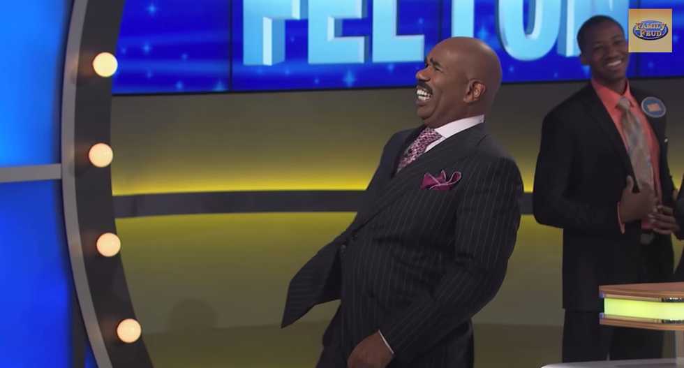 Watch Steve Harvey Break Down in Laughter After Hearing the ‘Best Answer’ He’s Ever Heard on ‘Family Feud’