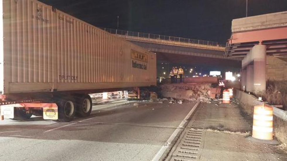 Police: One Dead, One Injured After Overpass Collapses in Cincinnati