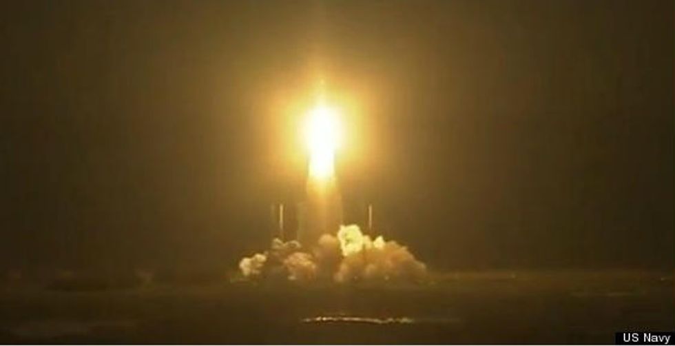 U.S. Navy Launches 20-Story Rocket Into Space to Boost Military Communications