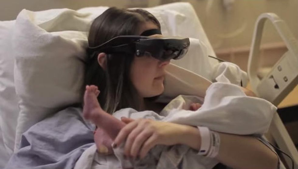 Video: The Incredible Moment Technology Allows Blind Woman to See Her Baby for the First Time
