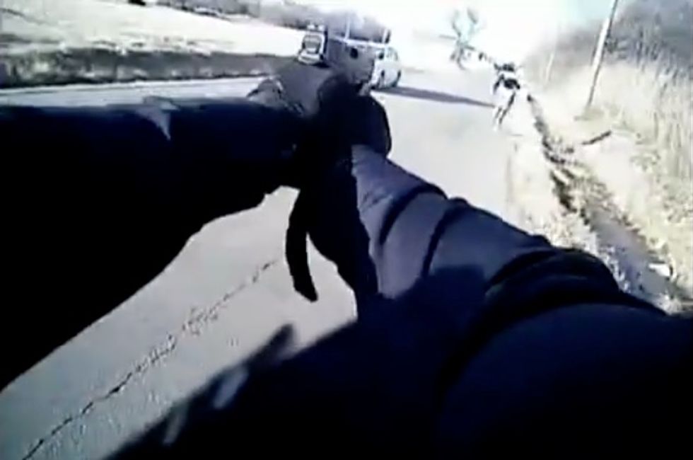Shock Body-Cam Footage Shows Moment Police Officer Fired Gun Killing Armed Man During Foot Chase