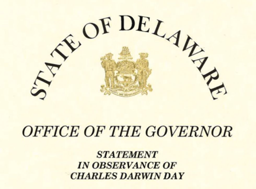 This Governor's 'Charles Darwin Day' Proclamation Honors the 'Theory of Evolution