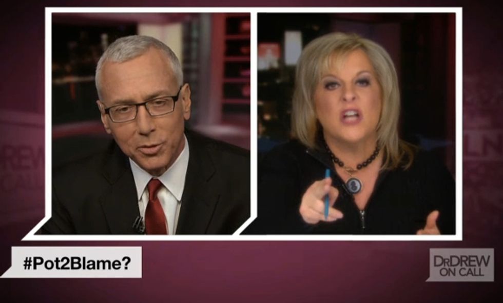 Nancy Grace and Dr. Drew Clash Over Marijuana: 'Quit Showing a Big Fat Doobie