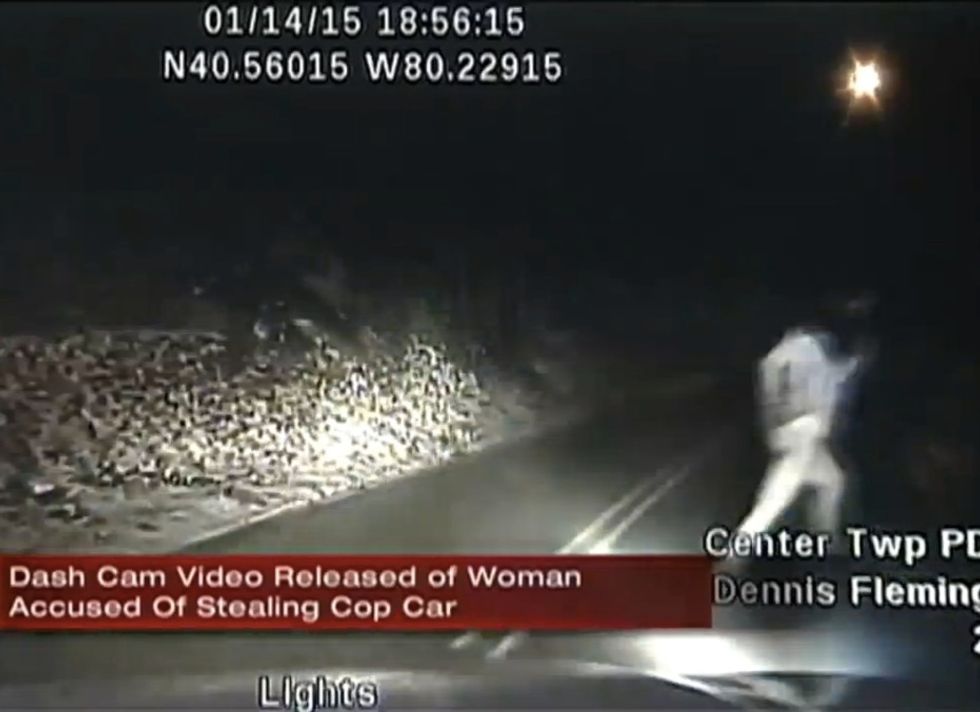 She Stole a Police Cruiser and Led Cops on 10-Mile Chase That Reached 100 m.p.h. — but Considering Where Her Hands Were, Cops Are Seriously Baffled