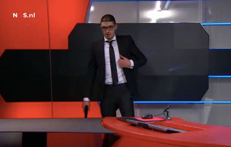 When 19-Year-Old Invaded Dutch TV Studio Making Bomb Threats and Demanding Airtime, Station Went Dark — but Cameras Were Rolling