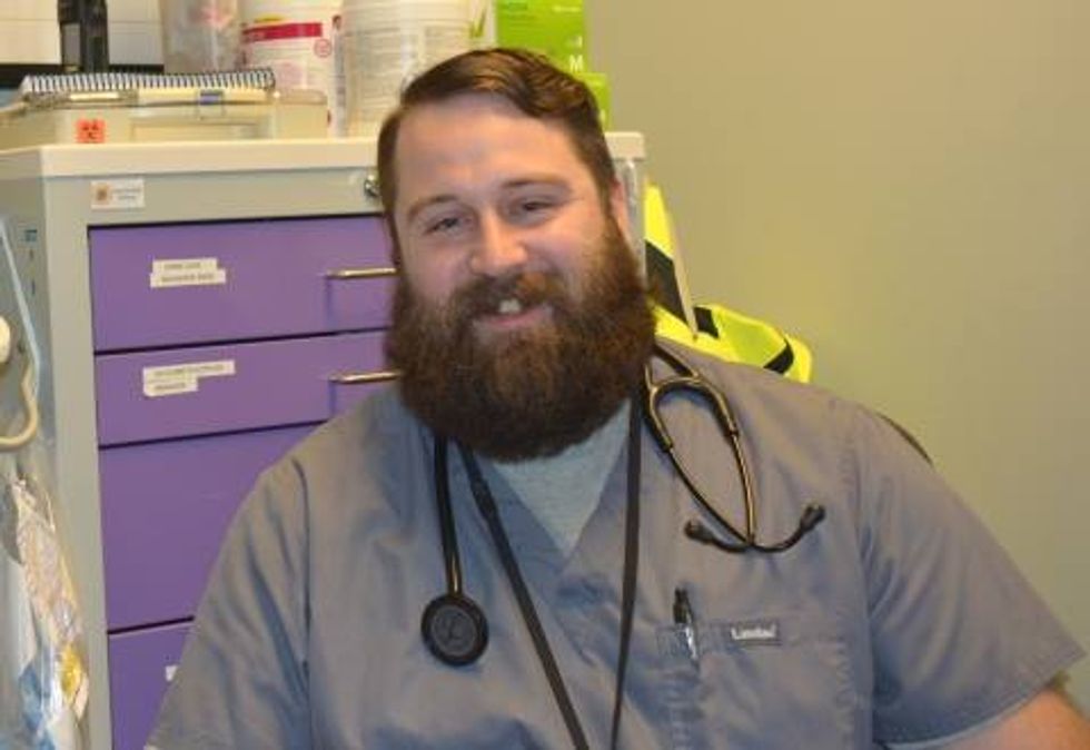 After Treating Vet's Injured Feet, VA Nurse Knew He Couldn't Let Him Walk Out in His Tattered Shoes -- So He Gave Him His Own Sneakers