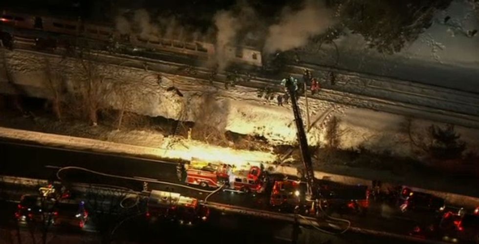 At Least Seven Killed After Passenger Train Hits Car in New York, Partially Erupts in Flames