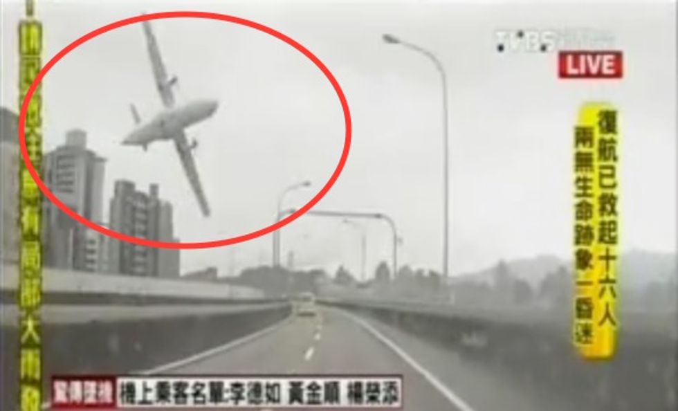 Shock Dash-Cam Footage Captures Moment TransAsia Airways Plane Clips Bridge, Crashes Into River