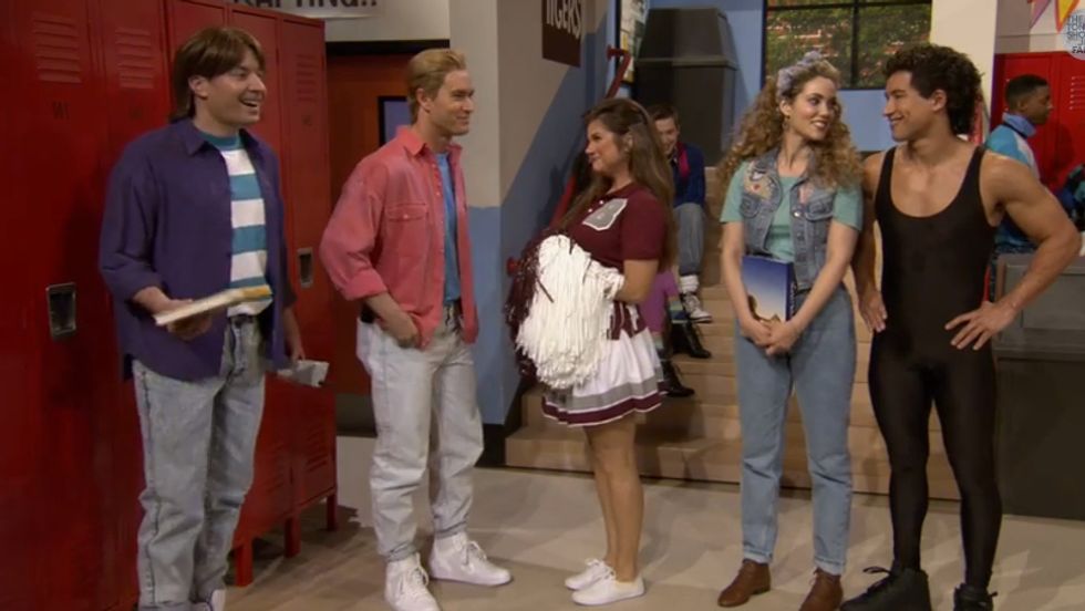 The cast of 'Saved by the Bell' reunited on the 'Tonight Show' for a mini episode and it was awesome