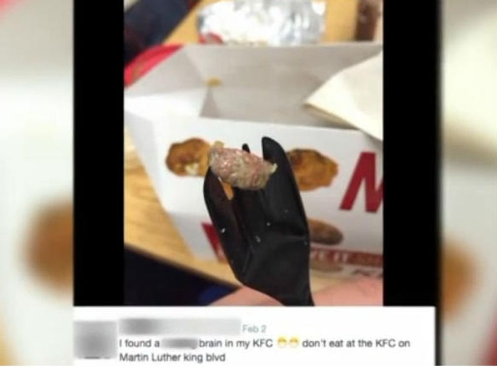 High Schooler Bit Into 'Brain' at KFC — but All He Wanted Afterward Was His $4 Back