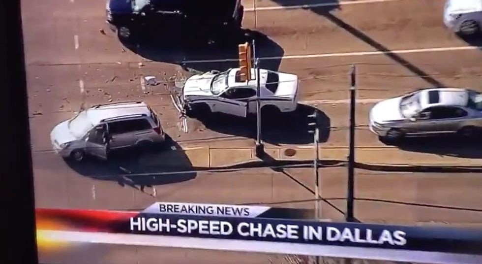 Unexpected End to Texas Car Chase Stuns Newscasters: 'Something I Don't Think I've Ever Seen Before