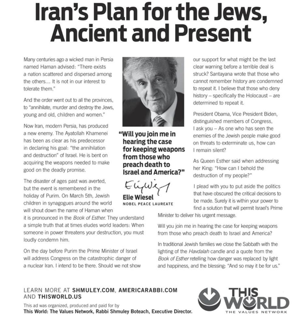 How Can I Remain Silent?': Elie Wiesel Comes Forward With Major Endorsement of Netanyahu's Speech to Congress