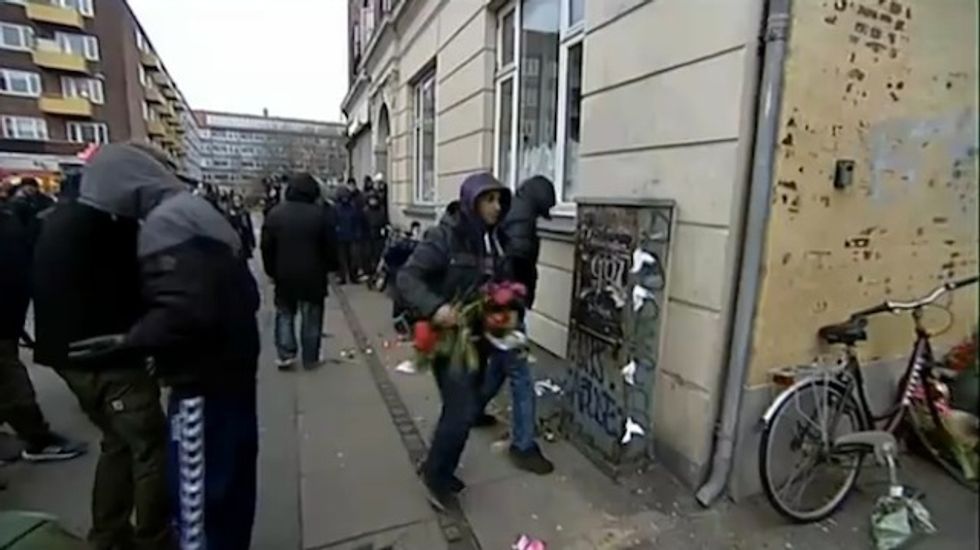 After Flowers Were Placed at the Site Where Suspected Copenhagen Terrorist Was Shot, Muslim Youths Took One More Step to Honor Him