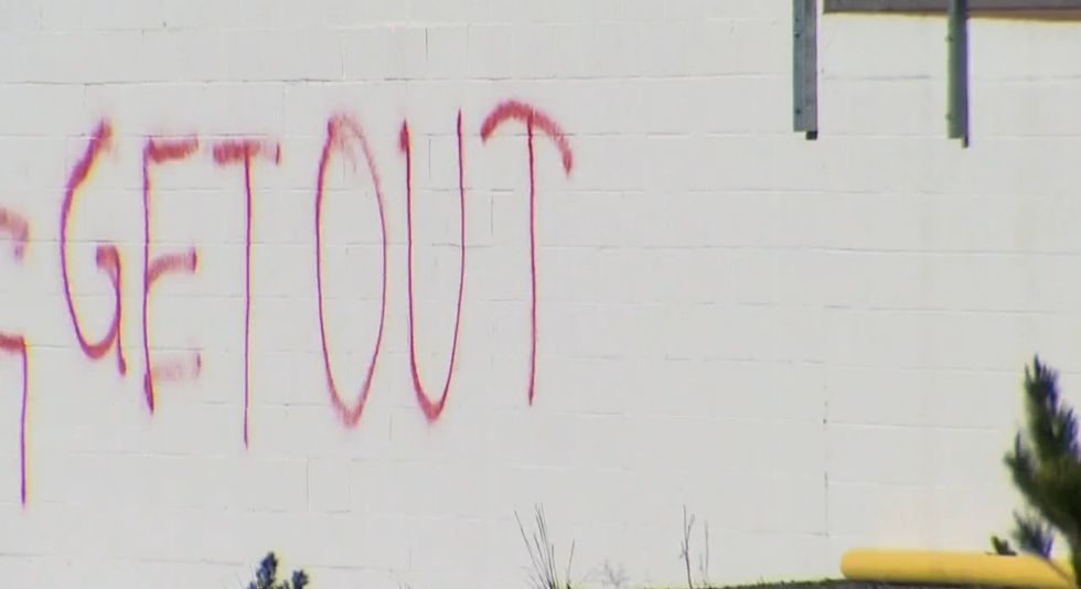 Vandals Spray-Paint Temple, Prove Their Stupidity