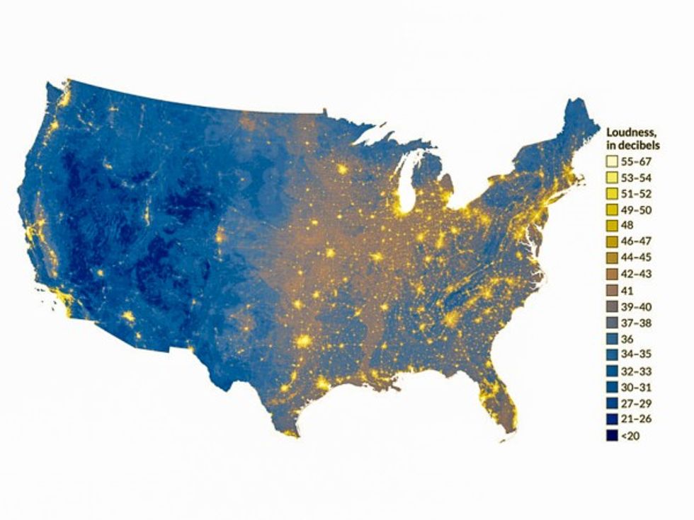 Map Reveals America's Quietest Spots