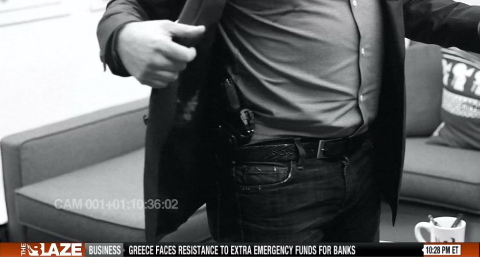 Famously Fired Radio Host Shows Up for Interview at TheBlaze's NYC Studios Carrying a .40 Cal