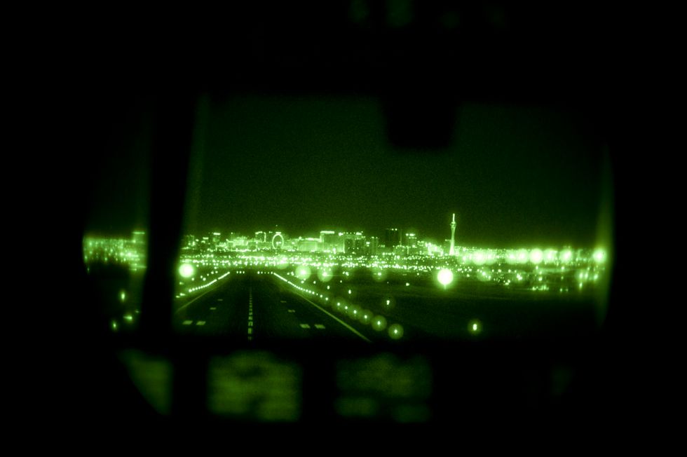 This Might Look Like a Pilot's Night View of a War Zone, but Look Close and You'll See One of America's Most Iconic Cities