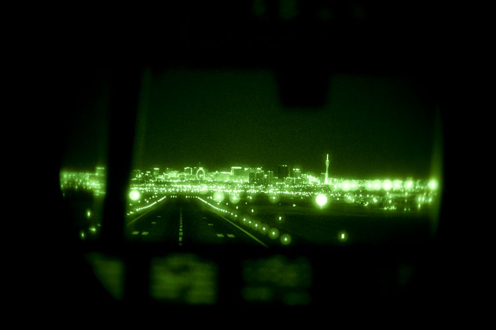 This Might Look Like a Pilot's Night View of a War Zone, but Look Close and You'll See One of America's Most Iconic Cities