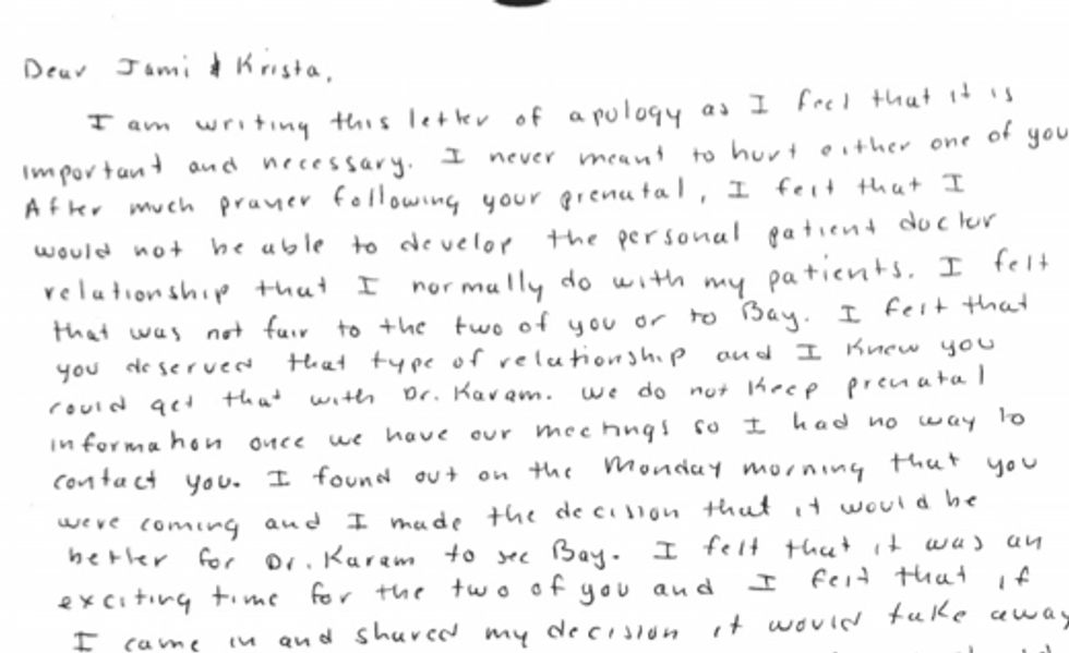 Lesbian Couple Accuses Pediatrician of 'Discriminating Against' Their Baby — and Releases the Doctor's Apology Letter