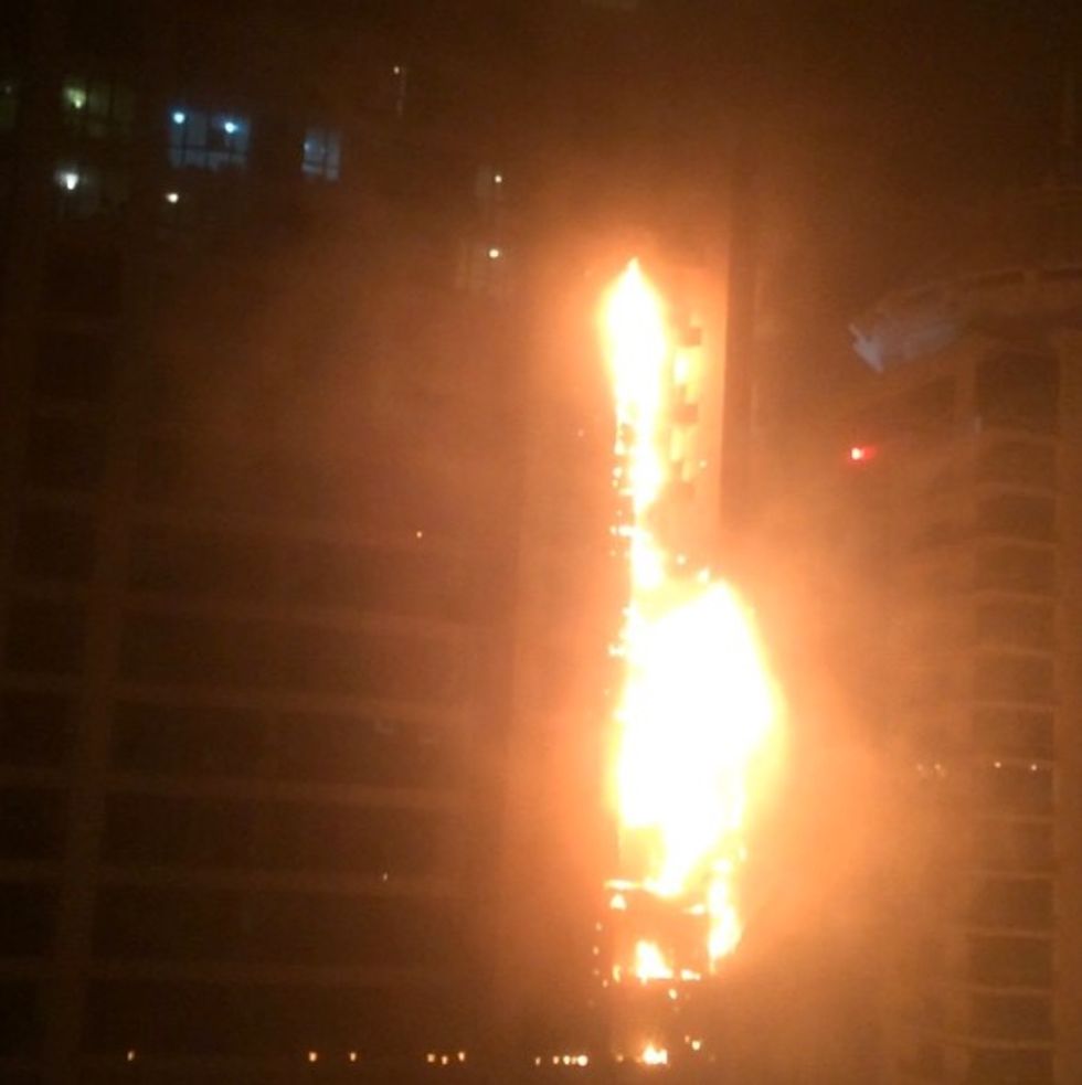 Massive Fire Engulfs Dubai's 79-Floor Torch Residential Building (UPDATE: Fire Extinguished)