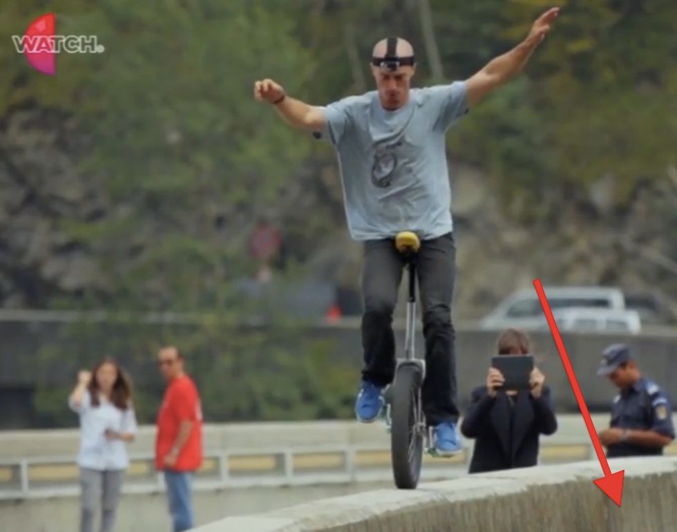 This Is Just Scary': Unicyclist Takes a Ride With Something Terrifying on His Left Side the Whole Way