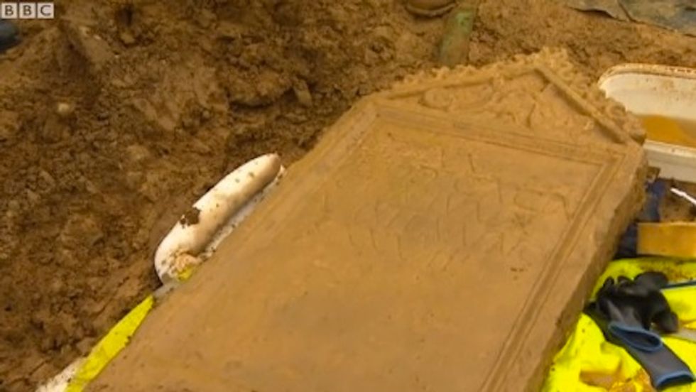 Tombstone Uncovered in England That's So Rare It's Being Called 'Career Defining