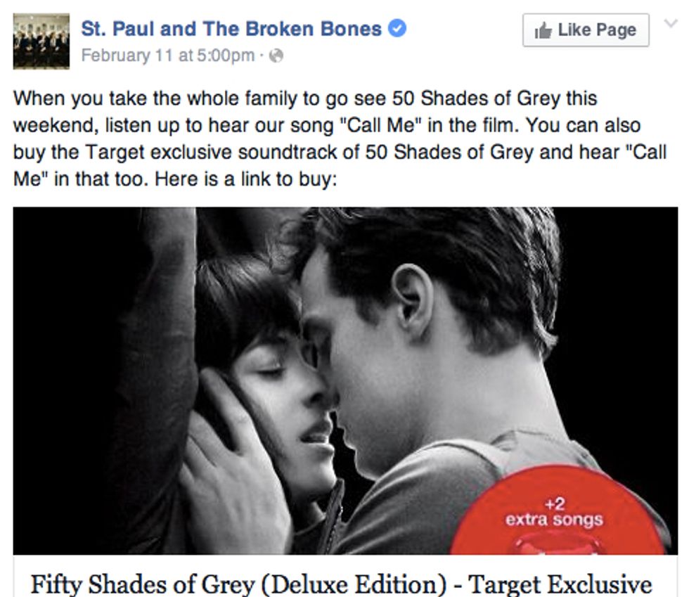 'Oh, No. What Have I Done?': Singer Thought 'Fifty Shades of Grey' Was a Romantic Comedy When He Licensed His Band's Song for the Soundtrack — and Then He Saw a Preview