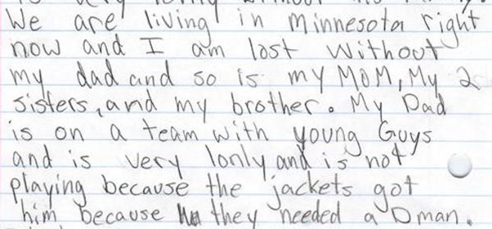 NHL Player’s 11-Year-Old Daughter Pens Note to Team ‘Pleading’ for One Wish to Come True