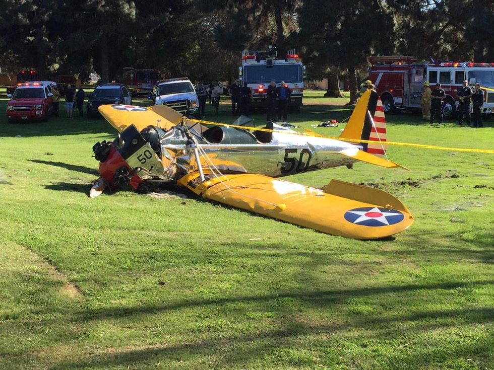 Harrison Ford Sustains Injuries After Crashing Vintage Small Plane on L.A. Golf Course