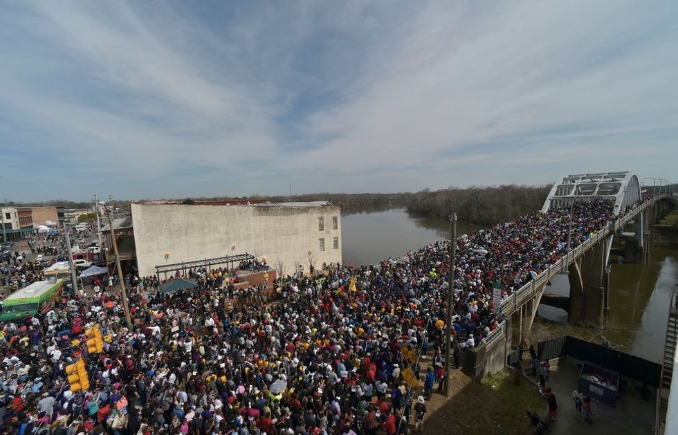 Thousands Jam Shoulder to Shoulder on Selma Bridge for Bloody Sunday 50th Anniversary