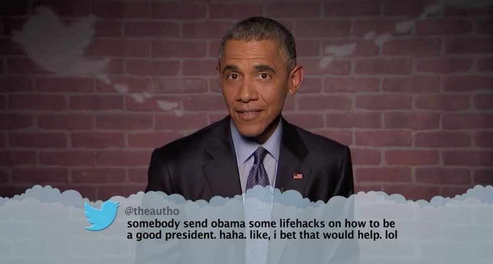 Obama Reads Mean Tweets About Himself on 'Jimmy Kimmel Live