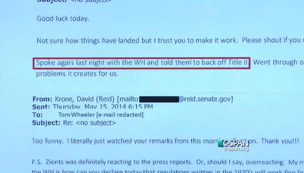 GOP Congressman Points to Two Words Contained in a 2014 Email That Could Suggest White House Involvement in Net Neutrality Vote