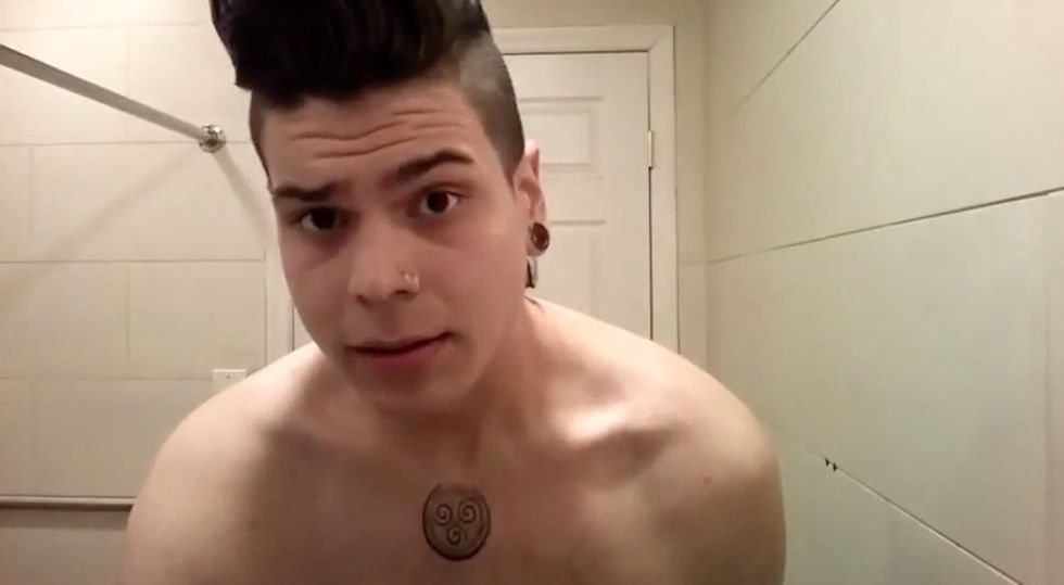 ‘I’m Really Scared’: 22-Year-Old Removes Shirt to Reveal His Excess Skin After Losing 270 Pounds