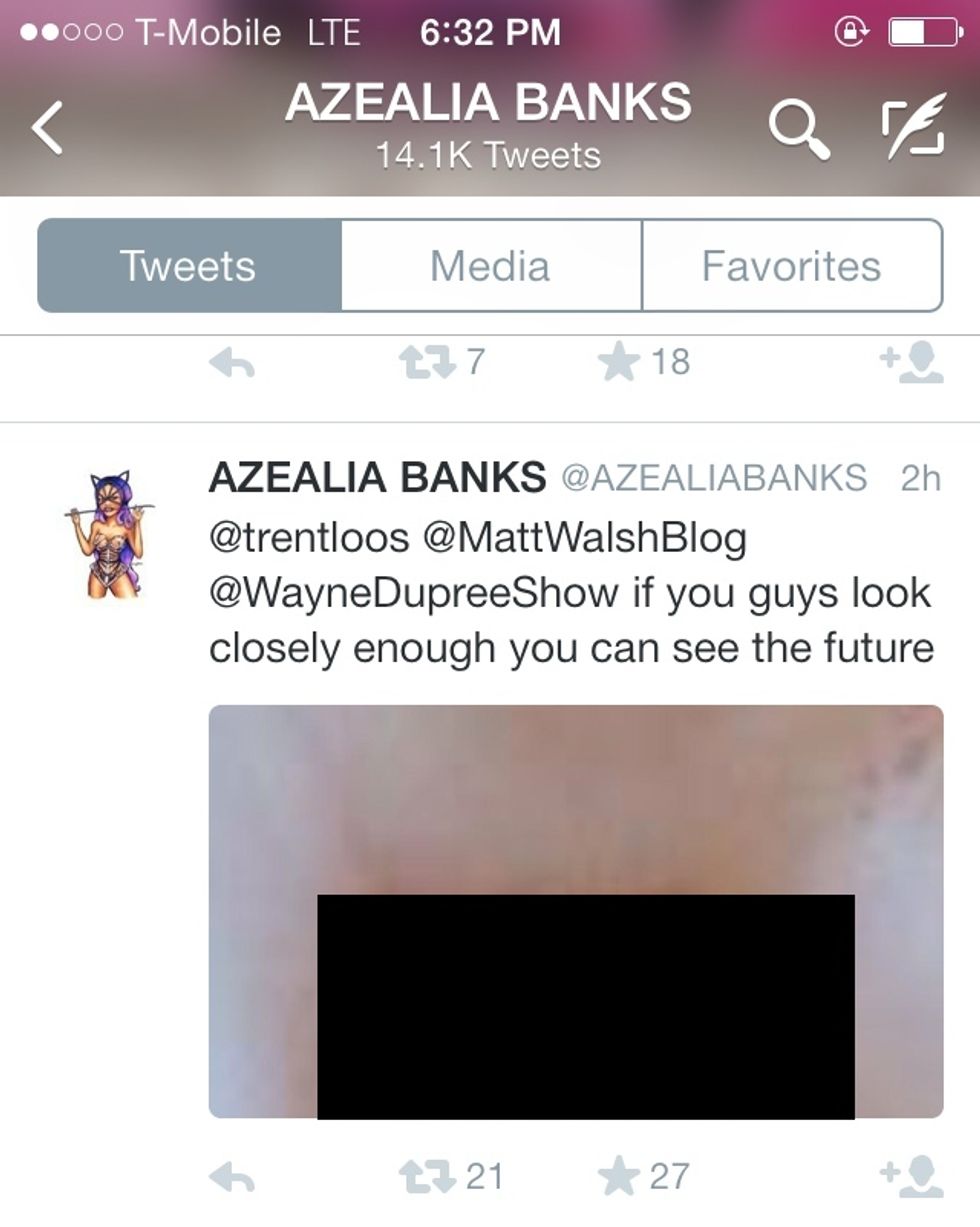 If You Guys Look Closely Enough You Can See the Future': Singer Tweets Sexually Explicit Photo and Bizarre Message at Conservatives 