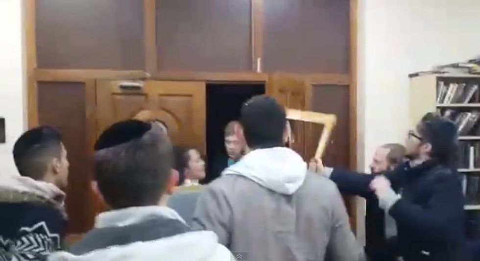 Watch How Jews Defend Themselves When a Mob Tries to Storm a London Synagogue