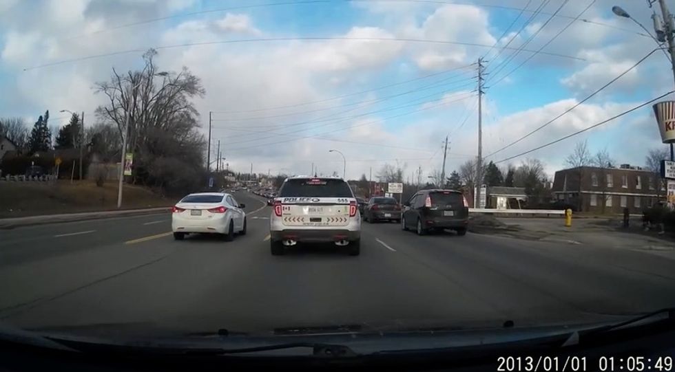 Impatient Driver Gets a Major Dose of Instant Karma After Using Wrong Lane to Bypass Traffic