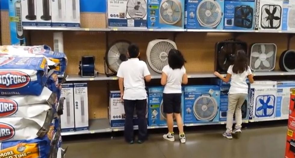 Dallas man filmed three kids doing something in a Walmart that's actually being praised