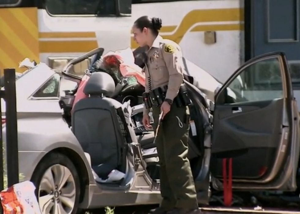 21 Injured After Commuter Train Strikes Car and Derails