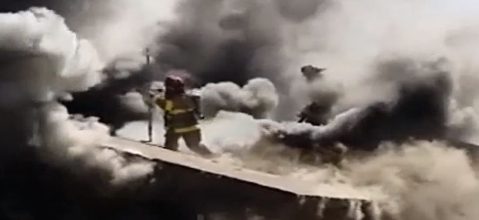 Keep an Eye on the Firefighter and You'll See Why People Were Screaming