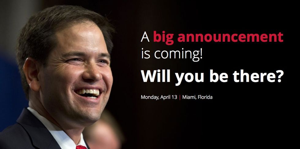 Marco Rubio Teases That a 'Big Announcement Is Coming