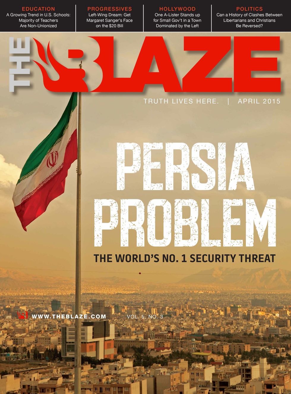 The mullahs' favorite Blaze Mag cover just released: Persia problem