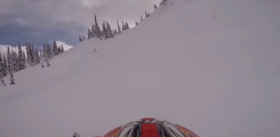 One Minute Into This Video, a Snowmobiler's Worst Nightmare Happens
