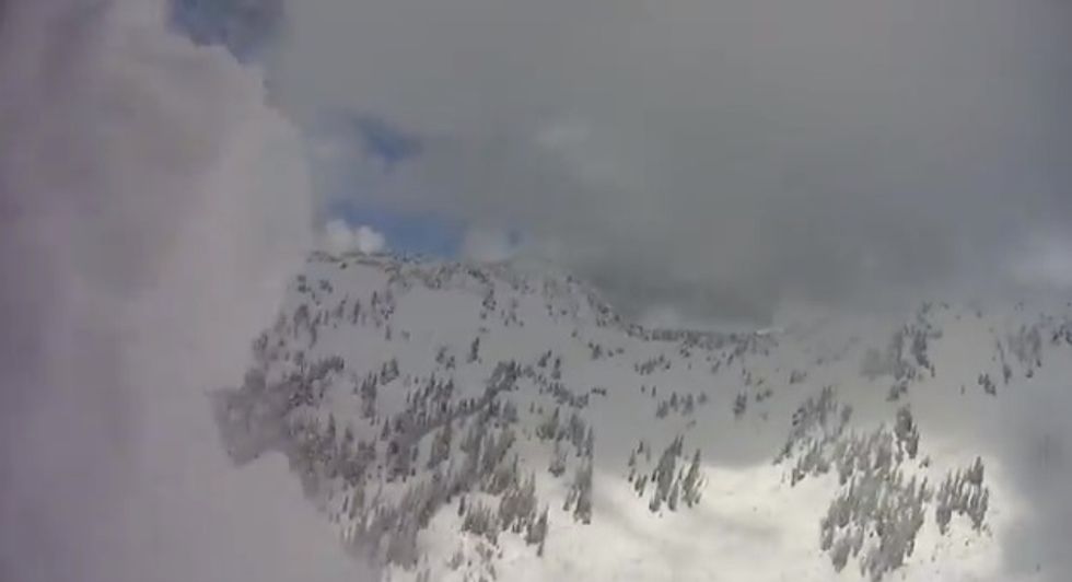 Skier Captures Moment Avalanche Engulfs Him During Run — Listen to His Reaction After He Realizes He's Alive