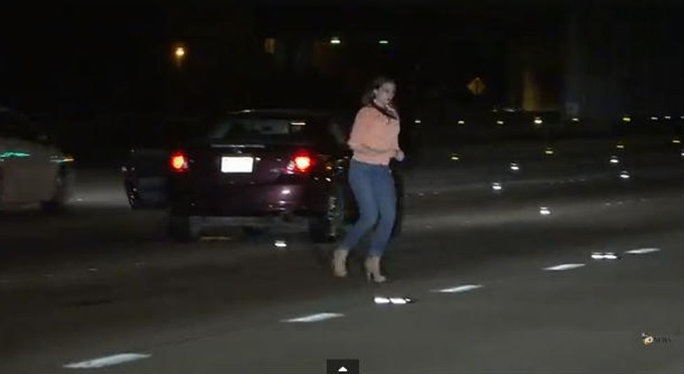 Her Car Stalled in the Middle of a California Freeway. Instead of Doing the Obvious, She Did Something Much More Dangerous That Resulted in Her Arrest.