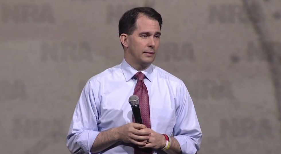 Scott Walker Vows to Continue His Fight With Public Sector Unions From the White House